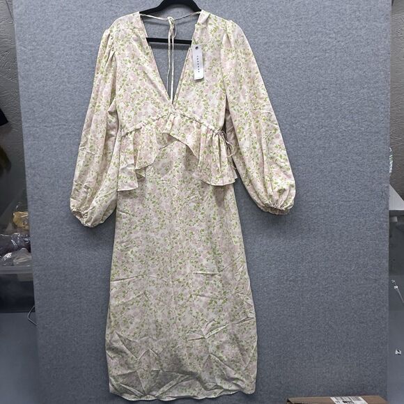 TopShop Maternity Dress Womens 16 Maxi Floral Spring Romantic Cottagecore NWT - Picture 2 of 5